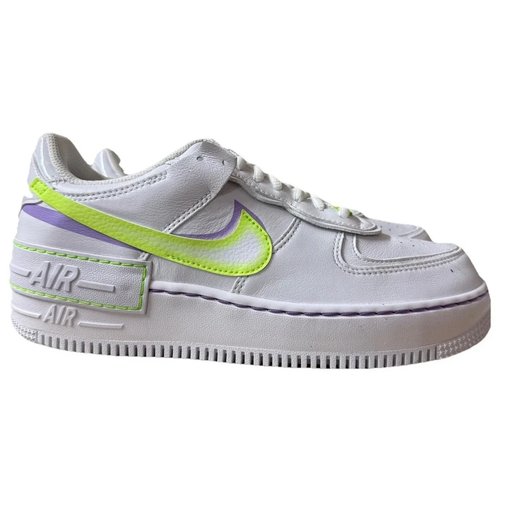 Nike Air Force 1 Low Shadow White Electric Green DD9684-100 Size Women 9 Men 7.5